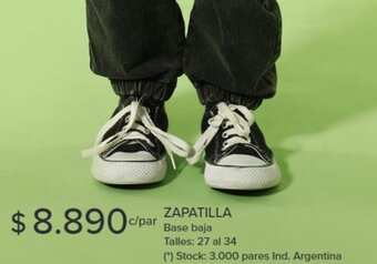 Carrefour ZAPATILLA Base baja 27 al 34 oferta