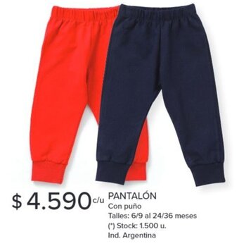 Carrefour PANTALÓN Con puño 6/9 al 24/36 meses oferta