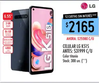 Punto Mayorista Celular LG K51S oferta