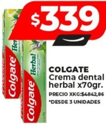 Supermayorista Vital COLGATE Crema dental herbal x70gr oferta