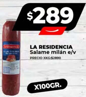 Supermayorista Vital LA RESIDENCIA Salame milán e/v x 100gr oferta
