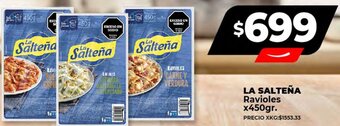 Supermayorista Vital LA SALTEÑA Ravioles x450gr oferta