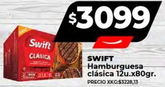 Supermayorista Vital SWIFT Hamburguesa clásica 12u x 80gr oferta