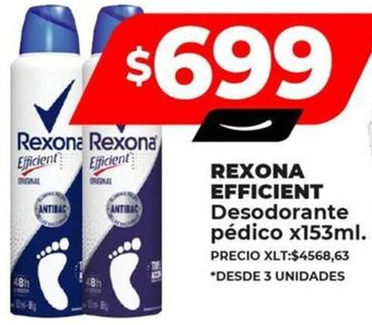 Supermayorista Vital REXONA EFFICIENT Desodorante pédico x153ml oferta