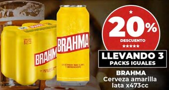 Supermayorista Vital BRAHMA Cerveza amarilla lata x473cc oferta