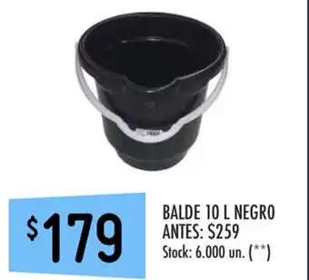 Punto Mayorista Balde 10L Negro oferta