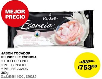 Atomo Conviene JABON TOCADOR PLUSBELLE ESENCIA 360g oferta