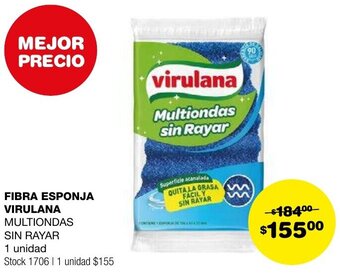Atomo Conviene FIBRA ESPONJA VIRULANA MULTIONDAS SIN RAYAR 1 unidad oferta