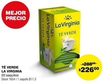Atomo Conviene TÉ VERDE LA VIRGINIA 20 saquitos oferta