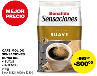 Atomo Conviene CAFÉ MOLIDO SENSACIONES BONAFIDE 250g oferta