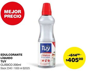 Atomo Conviene EDULCORANTE LÍQUIDO TUY CLÁSICO 200ml oferta