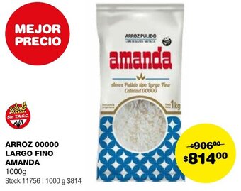 Atomo Conviene ARROZ 00000 LARGO FINO AMANDA 1000g oferta