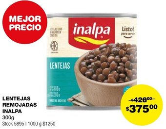 Atomo Conviene LENTEJAS REMOJADAS INALPA 300g oferta