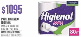 Supermercados Vea PAPEL HIGIÉNICO HIGIENOL4un 80m oferta