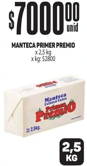 Makro MANTECA PRIMER PREMIO x 2,5 kg oferta