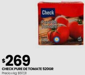 Punto Mayorista CHECK PURE DE TOMATE 520GR oferta
