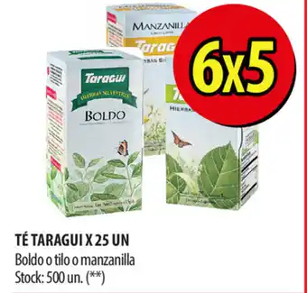 Punto Mayorista Taragui Té x 25 un Boldo o tilo o manzanilla oferta