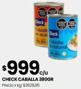 Punto Mayorista CHECK CABALLA 380GR oferta