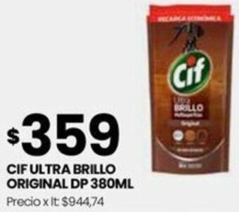 Punto Mayorista CIF ULTRA BRILLO ORIGINAL DP 380ML oferta