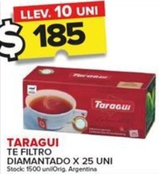 Carrefour Maxi TARAGUI TE FILTRO DIAMANTADO X 25 UNI oferta