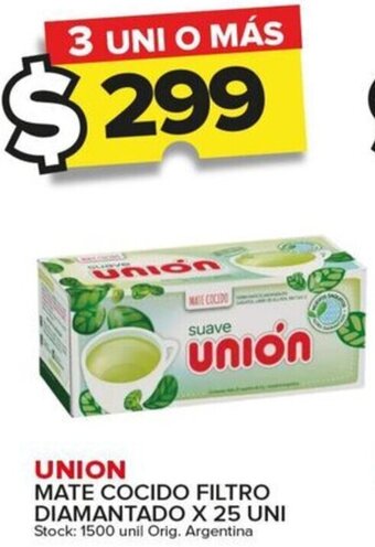 Carrefour Maxi UNION MATE COCIDO FILTRO DIAMANTADO X 25 UNI oferta