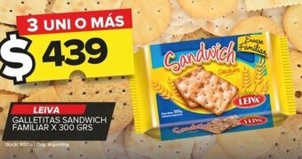 Carrefour Maxi LEIVA GALLETITAS SANDWICH FAMILIAR X 300 GRS oferta