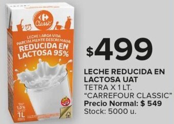 Carrefour Maxi LECHE REDUCIDA EN LACTOSA UAT TETRA X 1 LT oferta