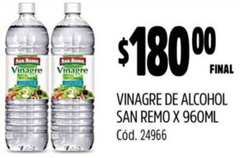 Supermercados Yaguar VINAGRE DE ALCOHOL SAN REMO X 960ML oferta