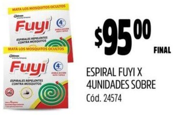 Supermercados Yaguar ESPIRAL FUYI X 4UNIDADES SOBRE oferta