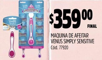 Supermercados Yaguar MAQUINA DE AFEITAR VENUS SIMPLY SENSITIVE oferta