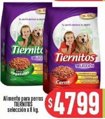 Supermercados Caracol Alimento para perros TIERNITOS selección X 8 kg. oferta