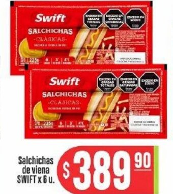 Supermercados Caracol Salchichas de viena SWIFT X6 u. oferta
