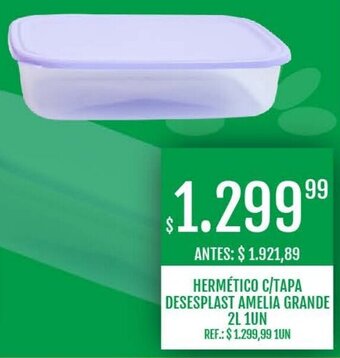 Supermercados Todo HERMÉTICO C/TAPA DESESPLAST AMELIA GRANDE 2L 1UN oferta