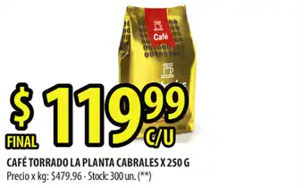 Punto Mayorista Café Torrado La Planta Cabrales x 250 g oferta