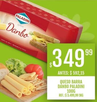 Supermercados Todo QUESO BARRA DANBO PALADINI 100G oferta