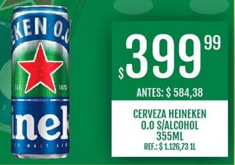 Supermercados Todo CERVEZA HEINEKEN 0.0 S/ALCOHOL 355ML oferta