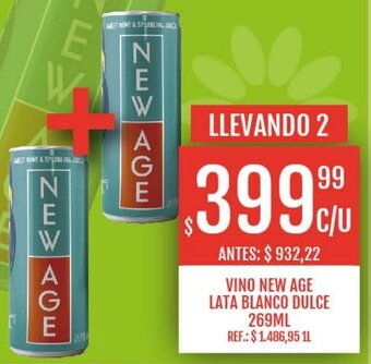 Supermercados Todo VINO NEW AGE LATA BLANCO DULCE 269ML oferta