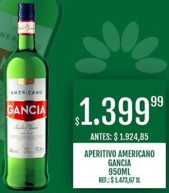 Supermercados Todo APERITIVO AMERICANO GANCIA 950ML oferta