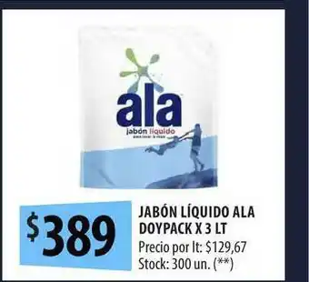 Punto Mayorista Jabón Líquido Ala Doypack x3lt oferta