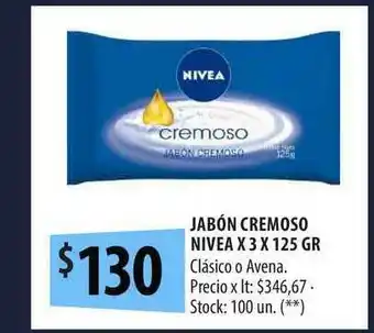 Punto Mayorista Jabón Cremoso Nivea 3 x 125gr oferta