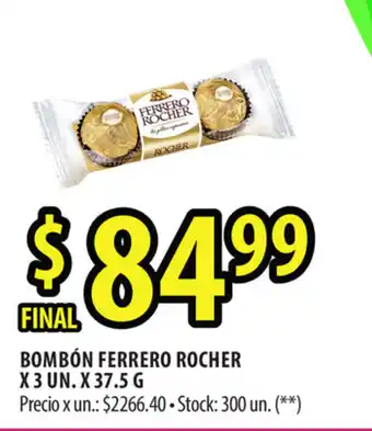 Punto Mayorista Ferrero Rocher Bombón x 3 un. x 37.5 g oferta