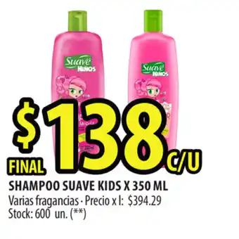 Punto Mayorista Suave Kids Shampoo x 350 ml oferta