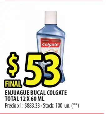 Punto Mayorista Colgate Total 12 Enjuague Bucal x 60 ml oferta