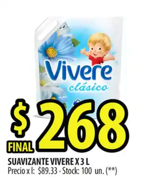 Punto Mayorista Vivere Suavizante x 3 L oferta