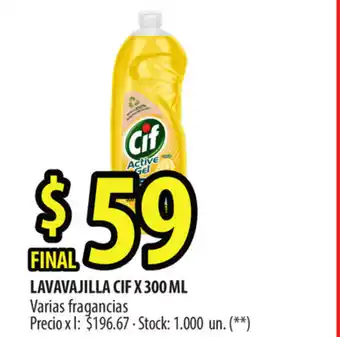 Punto Mayorista Cif Lavavajilla x 300 ml oferta