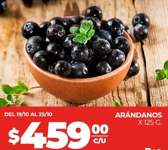 Supermercados DIA ARÁNDANOS X 125 G oferta