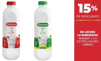 Makro EN LECHES LA SERENÍSIMA Variedad x 1 lt oferta