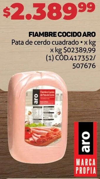 Makro FIAMBRE COCIDO ARO oferta