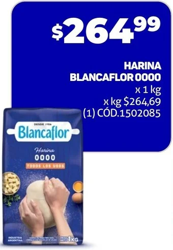 Makro HARINA BLANCAFLOR 0000 x 1 kg oferta