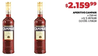 Makro APERITIVO CAMPARI x 750 ml oferta